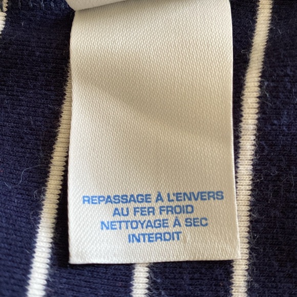 Boden Breton Striped long sleeve scoop neck fitted T shirt white on navy stripe - Picture 14 of 14